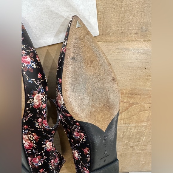 Tabitha Simmons floral Mary Jane flats ballet shoes size 41 - Picture 10 of 16